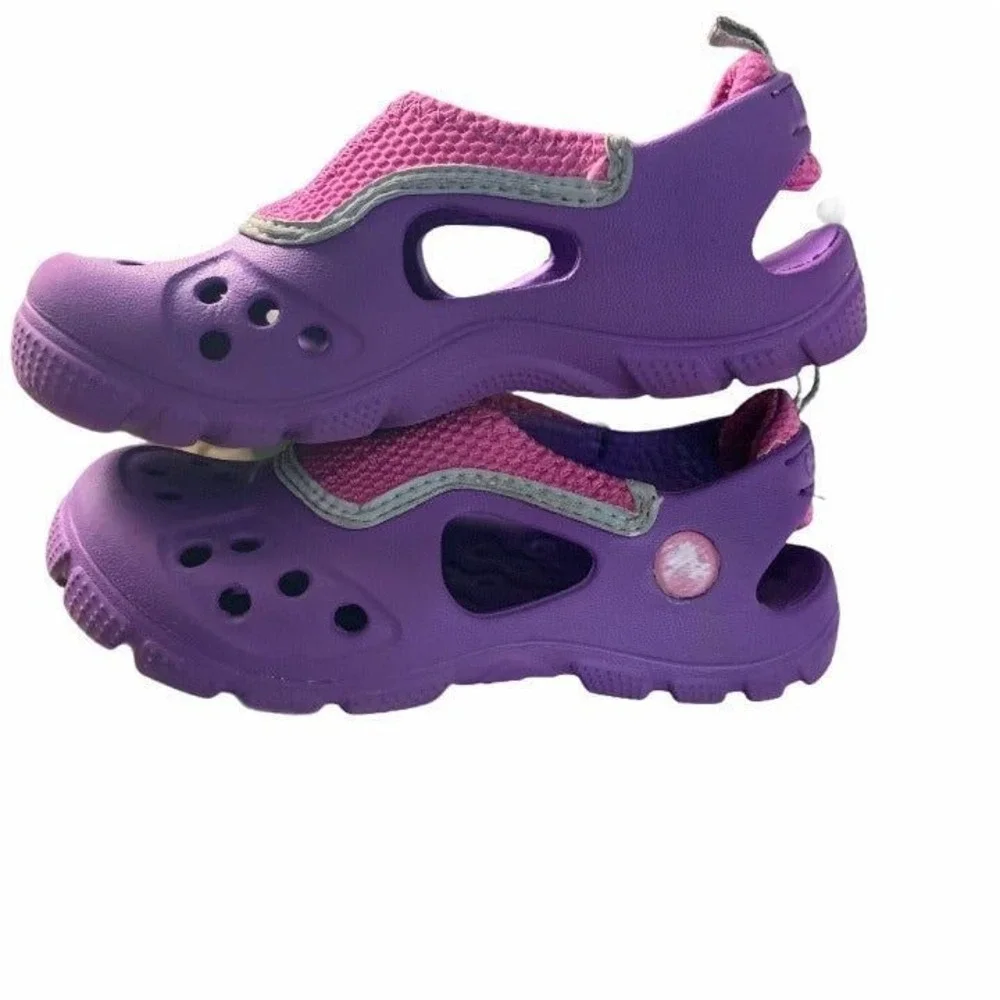 Pink and Purple Crocs Size 12c Girls